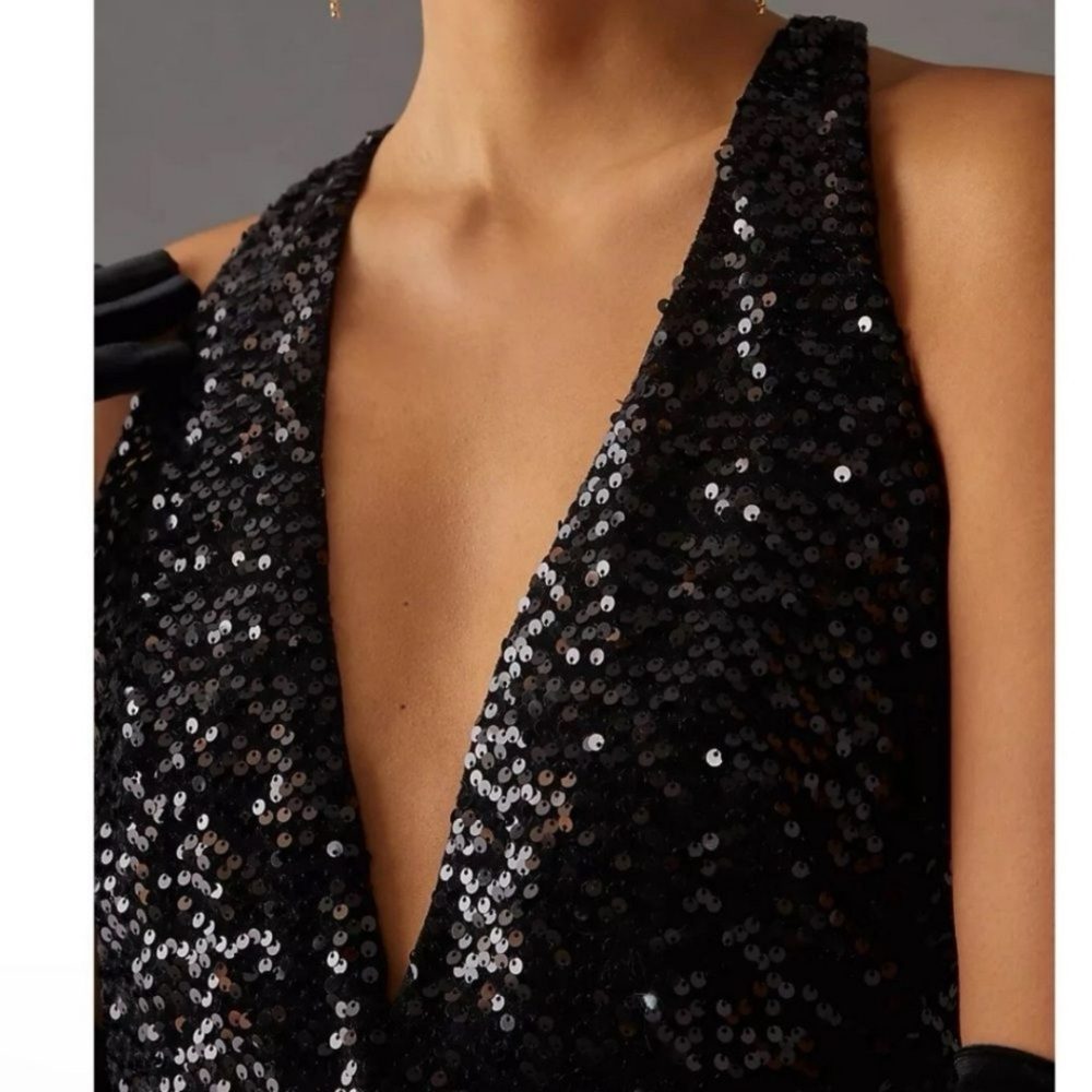 Hutch Sequins Halter Jumpsuit Size 3x - Picture 2 of 15